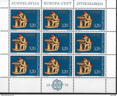 1976 Jugoslawien    Mi. 1635-6**MNH Sheet Europa: Kunsthandwerk - 1976