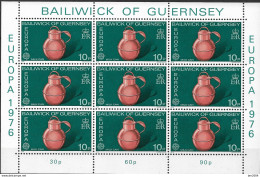 1976 Guernsey  Mi. 133-4**MNH  Europa: Kunsthandwerk - Guernesey