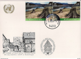 2008 UNO Wien Mi. 559-560  WEISSE KARTE - White Card Sindelfingen - FDC