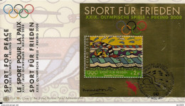 2008 UNO Wien Mi. Bl. 22 FDC    Sport Für Frieden - Olympische Sommerspiele, Peking - FDC