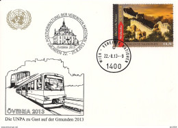 2013 UNO Wien Mi. 768  WEISSE KARTE - White Card  ÖVEBRIA   2013 - FDC