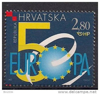 1999 Kroatien  Hrvatska   Mi. 504**MNH  Conseil De L'Europe - Europese Gedachte