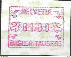 1995 Schweiz  Mi. 6 **MNH  1,00 BASLER TAUBE 95 AUTOMAT STAMPS - Automatic Stamps