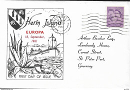 1961 Herm Island FDC Europa - 1961