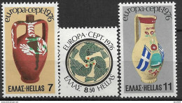 1976 Griechenland Mi. 1232-4**MNH  Europa: Kunsthandwerk - 1976