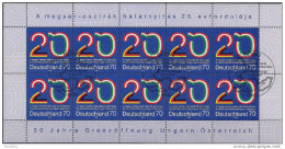 2009 Deuschland Germany    Mi. 2759 FD- Used Sheet 20. Jahrestag Der Grenzöffnung Zwischen Ungarn Und Österreich - Europese Gedachte