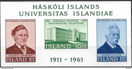 1961 Iceland Island Mi. Bl 3 **MNH  50 Jahre Universität Von Island. - Ongebruikt