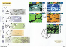 2004 Deutschland Germany Mi. 2423-7 FDC  Wunderbare Welt - Klimazonen - 2001-2010