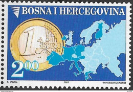 2002 Bosnien Und Herzegowina  Mi. 273 **MNH   Einführung Der Euro-Münzen Und -Banknoten Im Euro-Währungsgebiet. - Europese Gedachte