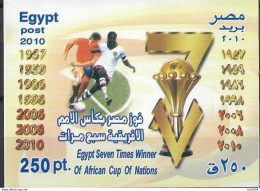 2010  Ägypten   Mi. Bl 108  **MNH.   Ägyptische Siege Bei Den Fußball-Afrikameisterschaften. - Ongebruikt