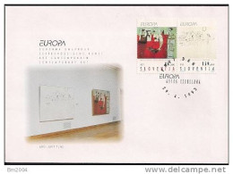 1993 Slowenien    Mi. 48-9  FDC  Europa: Zeitgenössische Kunst. - 1993