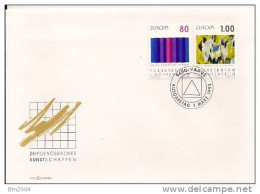 1993 Liechtenstein      Mi. 1054-5  FDC  Europa: Zeitgenössische Kunst. - 1993