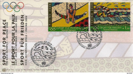 2008 UNO Wien Mi. 545-6 FDC    Sport Für Frieden: Olympische Sommerspiele, Peking - FDC