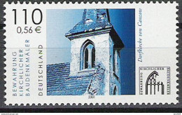 2001 Deutschland Germany  Mi. 2199**MNH  Bewahrung Kirchlicher Baudenkmäler. Glockenturm Der Dorfkirche Von Canzow - Ungebraucht