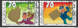 2001  Liechtenstein   Mi. 1259-61 Used   Grußmarken. - Used Stamps