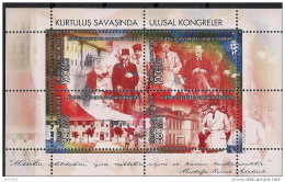 1999 Türkei Mi. Bl. 42 **MNH  80. Jahrestag Der Unabhängigkeitskongresse Von Erzurum Und Sivas - Unused Stamps