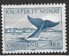 1970 Grönland Mi.  75 **MNH   Grönlandwal (Balaena Mysticetus) - Neufs