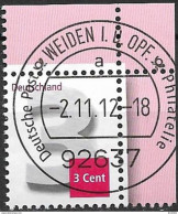 2012 Allem. Fed. Mi.  2964  FD-used Weiden EOR    Freimarke: Ziffernzeichnung - Gebraucht