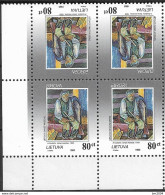 1993 Litauen M    Mi. 544  **MNH   Tete Beche  Europa: Zeitgenössische Kunst. - 1993