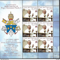 2012  Vatikan Mi. 1744 **MNH  100. Geburtstag Von Papst Johannes Paul - Unused Stamps