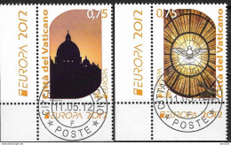 2012  Vatikan Mi. 1740-1 FD-used  Europa: Besuche - Used Stamps