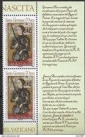 2012  Vatikan Mi. 1737 **MNH  600. Geburtstag Der Hl. Jeanne D’Arc. - Unused Stamps