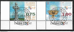 2012  Vatikan Mi. 1738-9 FD- Used  50. Internationaler Eucharistischer Kongreß, Dublin - Oblitérés