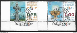 2012  Vatikan Mi. 1738-9 FD- Used  50. Internationaler Eucharistischer Kongreß, Dublin - Used Stamps