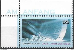 2003 Allem. Fed.Deutschland  Mi 2312  **MNH EOL . Jahr Der Bibel - Ungebraucht