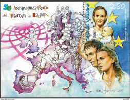 2007 Vatikan  Mi. Bl. 30 FD-used 50e Anniversario Dei   Trattati Die Roma - Used Stamps