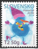 2014 Slowakei  Mi. 748 **MNH    Weihnachten Schneemann - Neufs