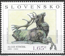 2014 Slowakei  Mi.752 **MNH    Hirsch; Skulptur Von Alojz Stróbl - Ongebruikt