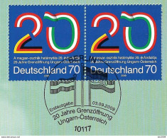 2009  Deutschland  Allem. Fed.   Mi. 2759 Used  20. Jahrestag Der Grenzöffnung Durch Ungarn - Europese Gedachte