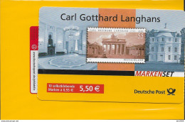 2007  Deutschland Germany   Mi. MH 70 **MNH  Geblistert  RAR  275. Geburtstag Von Carl Gotthard Langhans - 2001-2010