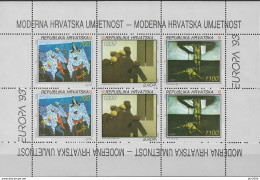 1993 Kroatien  Mi. 242-2**MNH   Sheet   Europa  Zeitgenössische Kunst. - 1993