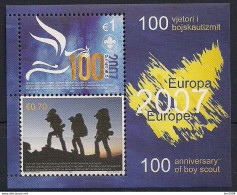 2007 Kosovo Mi. Bl 6  **MNH    Europa: Pfadfinder. - 2007