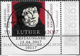 2017 Allem. Fed. Germany , Deutschland  Mi. 3300 FD-used Berlin EUR 500. Jahrestag Der Reformation - Gebraucht