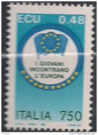 1991 Italien Mi. 2175 **MNH   0,48 ECU  Euro. Jugendtreffen Venedig - Europese Gedachte