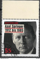 2012  Deutschland Germany Mi. 2927 FD-used Weiden 100. Geburtstag Von Axel Springer - Gebraucht