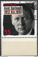 2012  Deutschland Germany Mi. 2927 FD-used Berlin 100. Geburtstag Von Axel Springer - Gebraucht