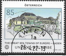 2022 Austria Österreich  Mi. 3644 FD-used Wien   UNESCO-Welterbe : Casino Im Kurpark Baden Bei Wien - Gebraucht
