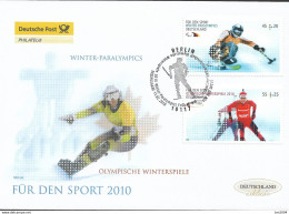 2010  Deutschland  Germany Mi. 2781-2 FDC    Olympische Und Paralympische Winterspiele, Vancouver - 2001-2010