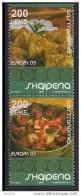 2005  Albanien   Mi. 3048-9 DU DO ** MNH   Booklet Set - 2005