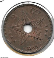 Belgian Congo 2 Centimes 1888 Km 2   Xf+/ms60 !! Look !!!! - 1885-1909: Leopold II