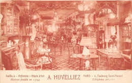 PARIS-75008- JOAILLERIE-ORFEVRERIE - A. HUVELLIEZ- 6 FAUBOURG SAINT-HONORE - Paris (08)