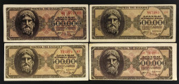 GRECIA Greece 500000 Drachmai 1944pick#126 Lotto Di 4 Banknotes Lotto.4843 - Grèce