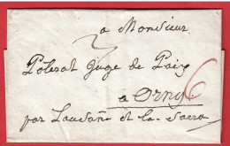 Lettre à Au Juge De Paiz à Orny /La Sarraz, 10.I.1805 Avec Cachet De Cire - ...-1845 Voorlopers