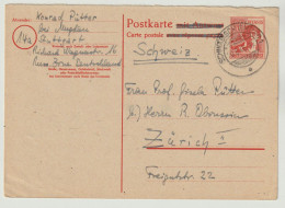 Gemeinschaftsausgaben Ganzsachen Michel Nr. P964 F Frageteil 30 Pfg. Gestempelt 20.6.48 In Schwäbisch Gemünd, Teil II - Postal  Stationery