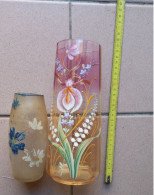 Lot De 2 Vases Decor De Fleurs - Vazen