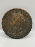 10 CENTIMES 1863 A PARIS NAPOLEON III TETE LAUREE / FRANCE - 10 Centimes